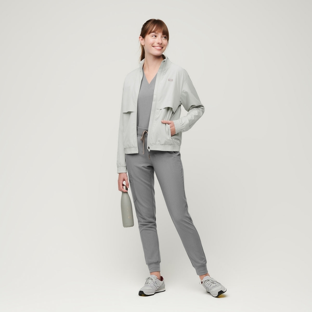 FIGS Sydney Scrub Jacket Ice Grey NWT Medium